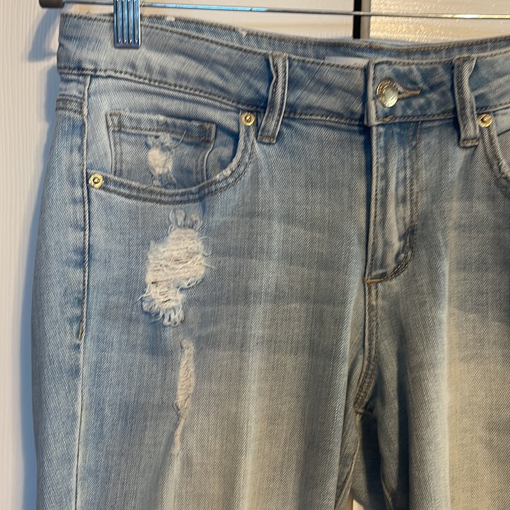 Dyndnm CARA light wash distressed jeans size 26 - Picture 3 of 10